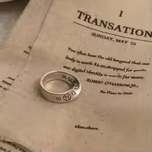 Trendy Irregular Twist Lucky Number Ring for Women – Personalized Fashion Party Jewelry