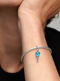 Pandora Blue Murano Glass Balloon Dangle Charm | Travel-Inspired Jewelry | Sterling Silver Charm