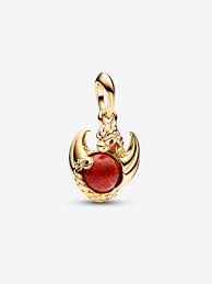 Pandora Game of Thrones Dragon Fire Dangle Charm | Targaryen-Inspired Jewelry | Fantasy Accessory for Fans