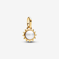 Pandora ME Freshwater Pearl Sun Mini Dangle Charm | Cultured Pearl Jewelry | Mix & Match Accessory