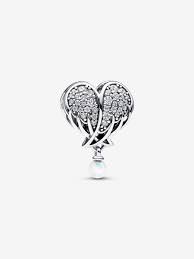 Pandora Sparkling Angel Wings & Heart Charm | Symbolic Jewelry | Love & Protection Gift