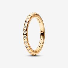 Pandora Gold ME Pyramids Ring | Elegant Geometric Jewelry | Modern Gold Ring
