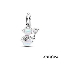 Pandora Opalescent Snowman Dangle Charm | Festive Winter Holiday Jewelry | Christmas Charm