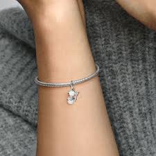 Pandora Opalescent Snowman Dangle Charm | Festive Winter Holiday Jewelry | Christmas Charm