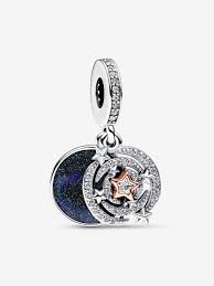Pandora Two-tone Shooting Star Double Dangle Charm