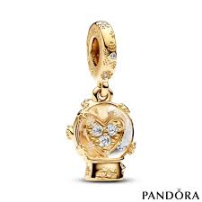 Pandora Heart Snowflake Snow Globe Dangle Charm