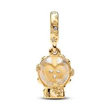 Pandora Heart Snowflake Snow Globe Dangle Charm