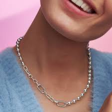 Pandora ME Metal Bead & Link Chain Necklace 45cm