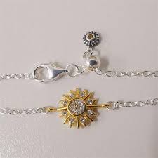 Pandora Two-Tone Sparkling Sun Chain Bracelet – Elegant Gold & Silver Symbolic Jewelry for Women