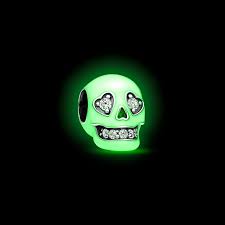 Pandora Glow-in-the-Dark Sparkling Skull Charm