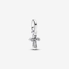 Pandora ME Sparkling Cross Mini Dangle Charm – Sterling Silver with Cubic Zirconia