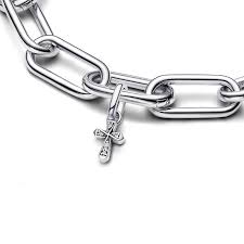 Pandora ME Sparkling Cross Mini Dangle Charm – Sterling Silver with Cubic Zirconia