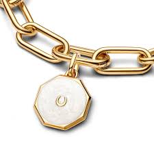 Pandora ME Lucky Horseshoe Medallion Charm – Sterling Silver with Pavé Detailing