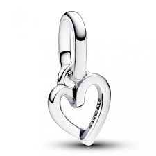 Pandora ME Freehand Heart Mini Dangle Charm – Sterling Silver Symbol of Love