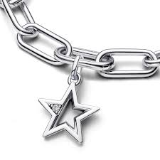 Pandora ME Sparkling Star Medallion Charm – Sterling Silver with Cubic Zirconia