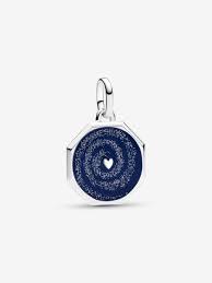 Pandora ME Galaxy Heart Medallion Charm – Sterling Silver with Blue & Purple Enamel
