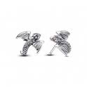 Pandora Game of Thrones Curved Dragon Stud Earrings – Sterling Silver Fantasy-Inspired Jewelry
