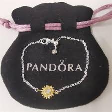 Pandora Two-Tone Sparkling Sun Chain Bracelet – Elegant Gold & Silver Symbolic Jewelry for Women