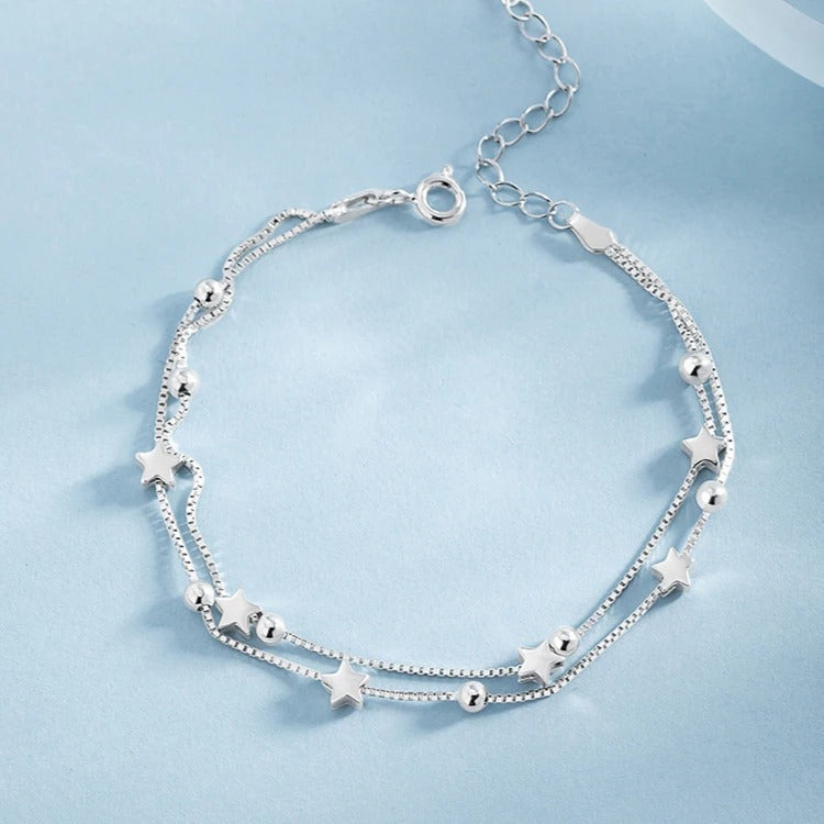 Women’s Sterling Silver Hollow Lantern Ball Designer Bracelet