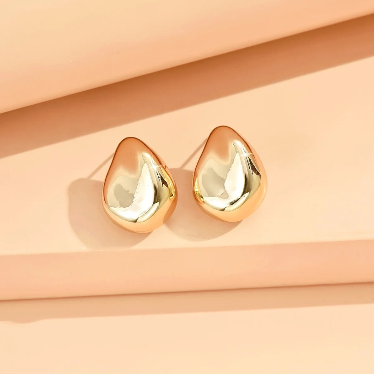 Geometric Irregular Metallic Earrings Minimalist Trendy Jewelry for Women