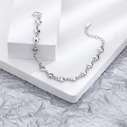 925 Silver Diamond-Studded Butterfly Bracelet Women's Fashion Temperament Flower Adjustable Bracelet
