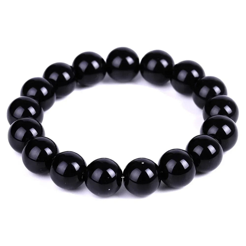 Black Obsidian Natural Stone Bracelet Anti-Anxiety Weight Loss
