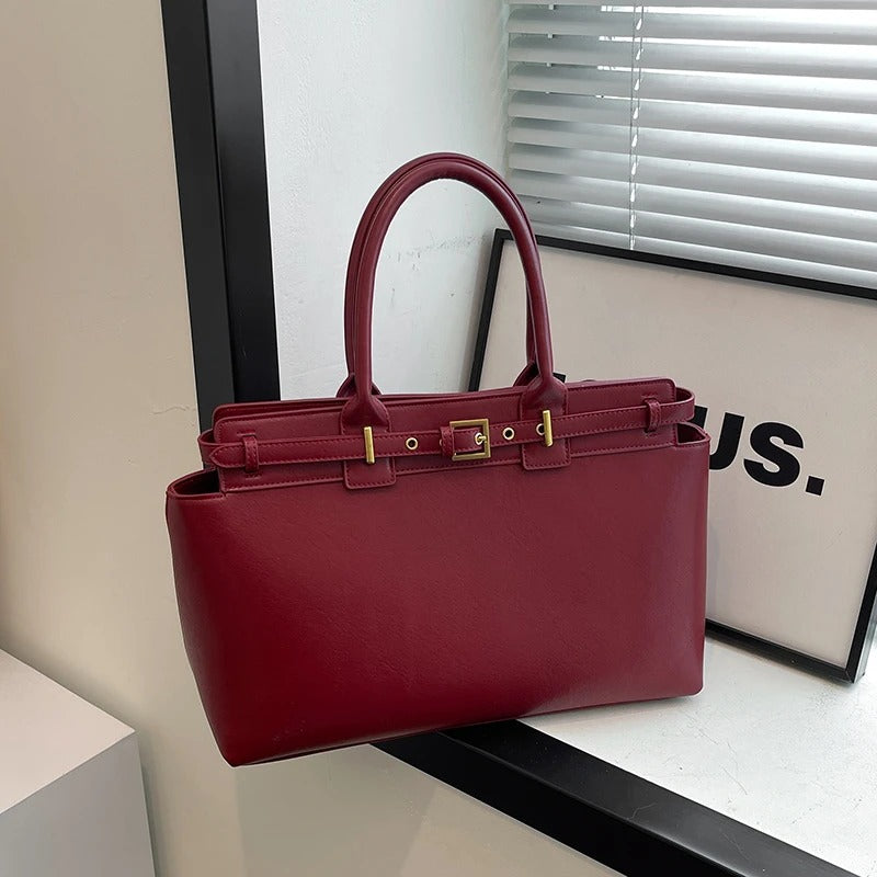 Large Retro Top Handle Tote Bag for Women Winter Luxury Shopper