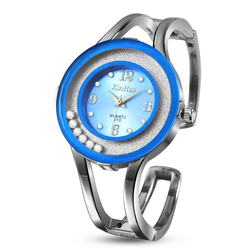 Women’s Bracelet Quartz Watch Crystal Stainless Steel Bangle