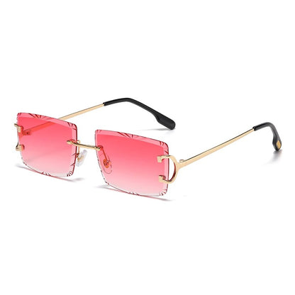 Men & Women Square Sunglasses Frameless Colored Lens Fashion