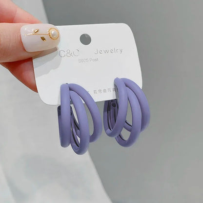 Elegant C-Shaped Dangle Earrings Women’s Geometric Statement Jewelry