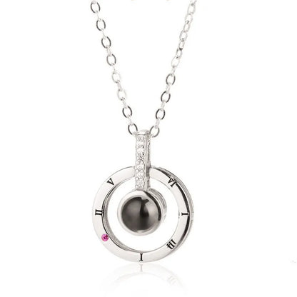 2025 New Romantic Love Memory Wedding Rose Gold & Silver Color Pendant Necklace Gifts
