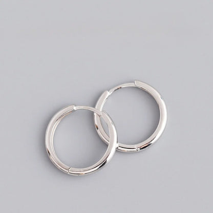 Silver Geometry Hoop Earrings for Women Fashion Silver Jewelry Gifts Trendy