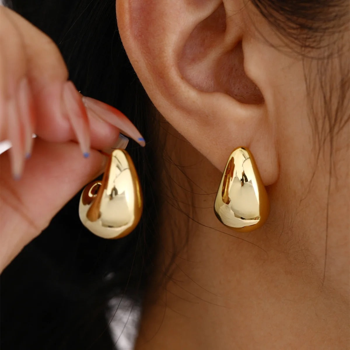 Simple French Style Geometric Earrings for Women Fashion Drop Jewelry