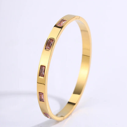 Stackable Gold Bangle Bracelet Set for Women 18K Gold Plated Heart