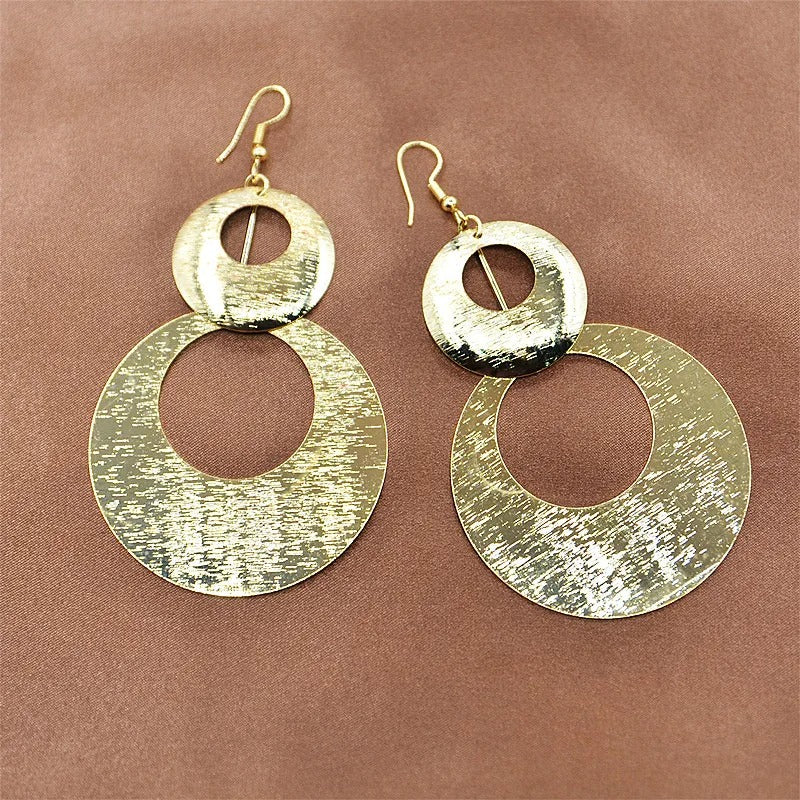 Trendy Leaves Tassel Earrings Women Long Irregular Punk Jewelry