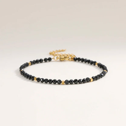 Faceted African Nature Stone Bracelet Women Gold Plated Jewelry