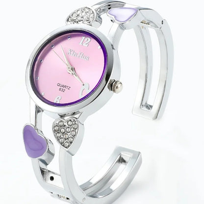 heart shaped bracelet watch women watches luxury rhinestone women's watches ladies watch steel clock zegarek damski reloj mujer