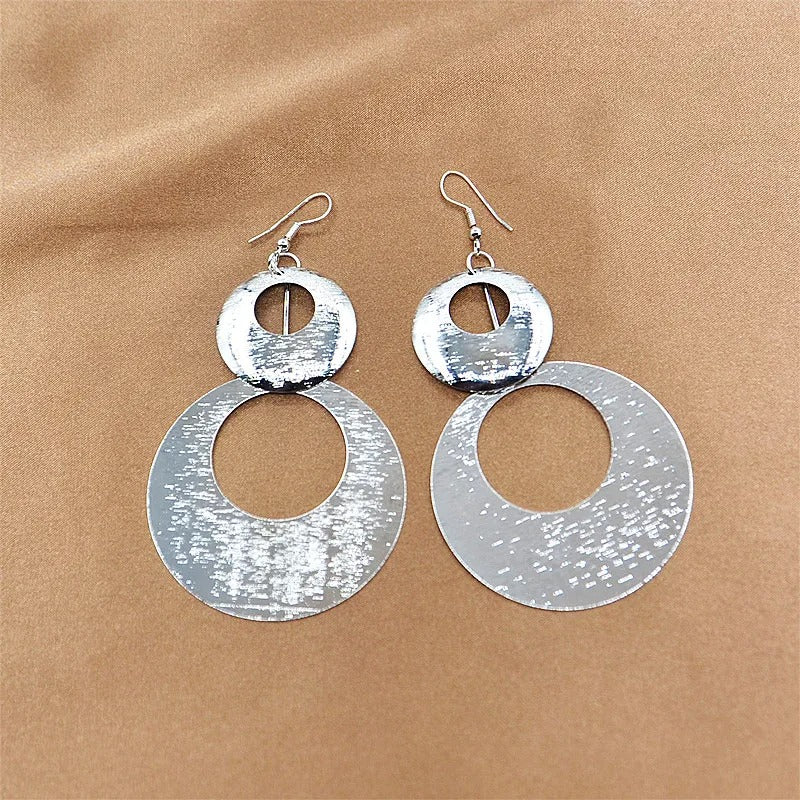 Trendy Leaves Tassel Earrings Women Long Irregular Punk Jewelry