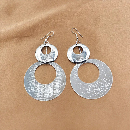Trendy Leaves Tassel Earrings Women Long Irregular Punk Jewelry