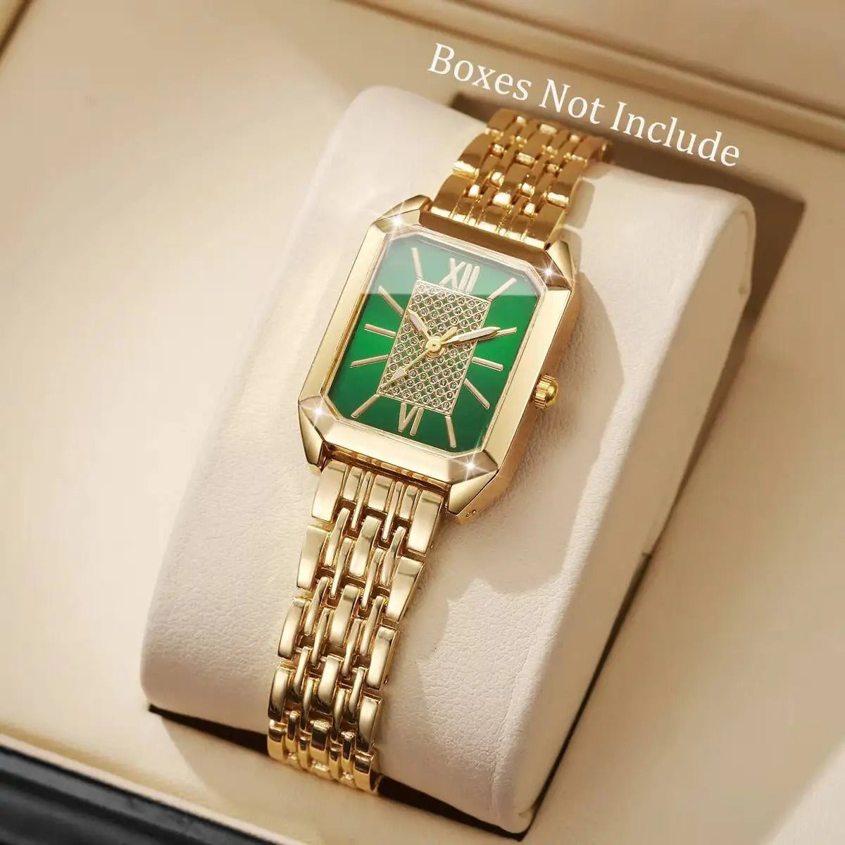 Fashion Rectangle Women Watches Ladies Stainless Steel Strap Quartz Wristwatches Reloj Mujer（Without Box）