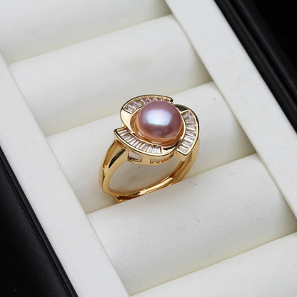 Women’s Natural Pearl Ring Wedding & Mother Gift