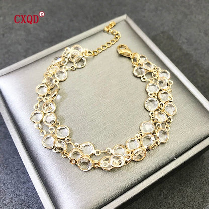 Beautiful Fashion Multicolor Bracelet Women Stainless Steel Copper