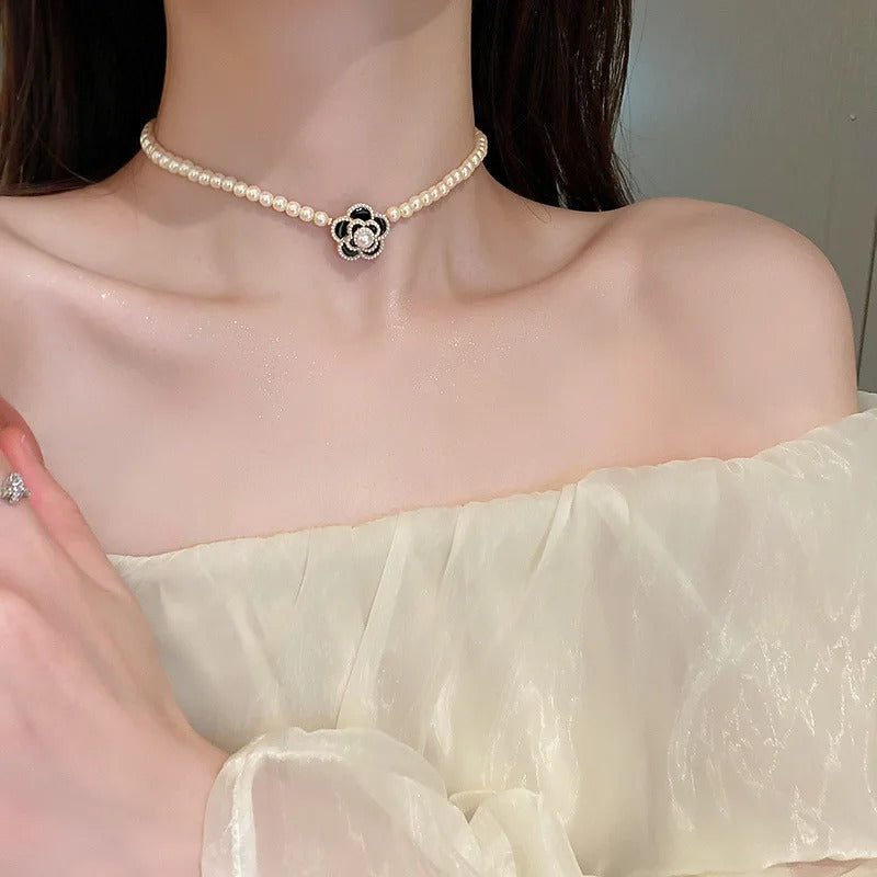 High Quality Black Crystal Choker Necklace Women Wedding Jewelry