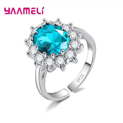 925 Sterling Silver Women’s Wedding Engagement Ring with CZ