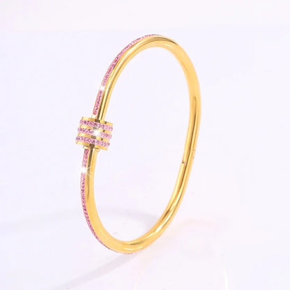 Stackable Gold Bangle Bracelet Set for Women 18K Gold Plated Heart