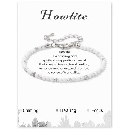 Amethyst & Quartz Faceted Stone Bracelet Reiki Healing Jewelry