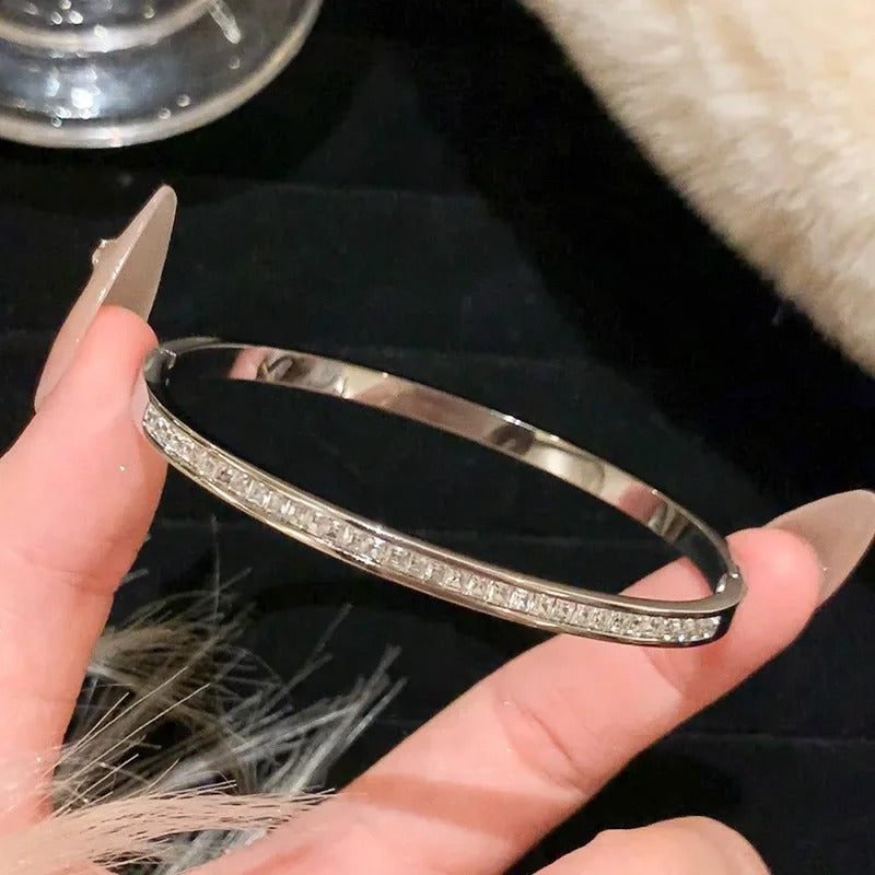 Silver Stainless Steel Star Bracelet Set for Women Luxury Jewelry