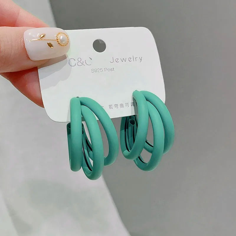 Elegant C-Shaped Dangle Earrings Women’s Geometric Statement Jewelry
