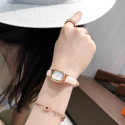 Fashion popular compact girl's watch Cute leather quartz fashion watch gift