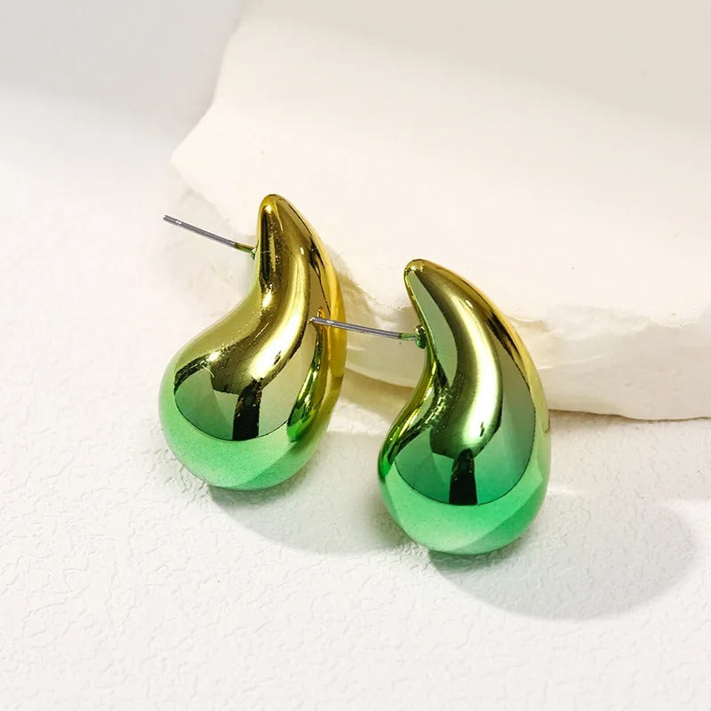 New Fashion Thick Teardrop Earrings Women Colorful Drop Jewelry